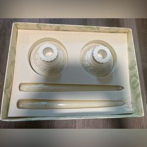 Vintage Lenox Candlestick Pair With Candles (New in Box)